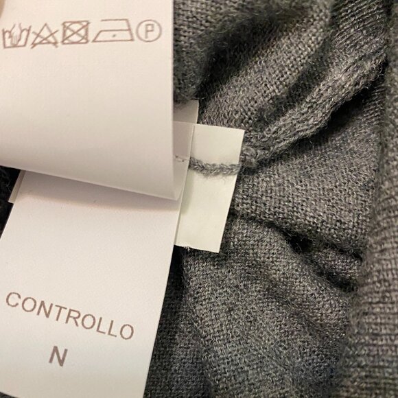 Brunello Cucinelli Cashmere Wool Blend V-Neck Sweater Size L - Picture 9 of 11